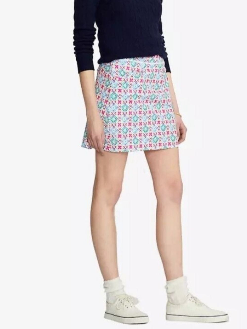 RLX Ralph Lauren Tile Print Aim Multi Color Golf Skort Size Medium